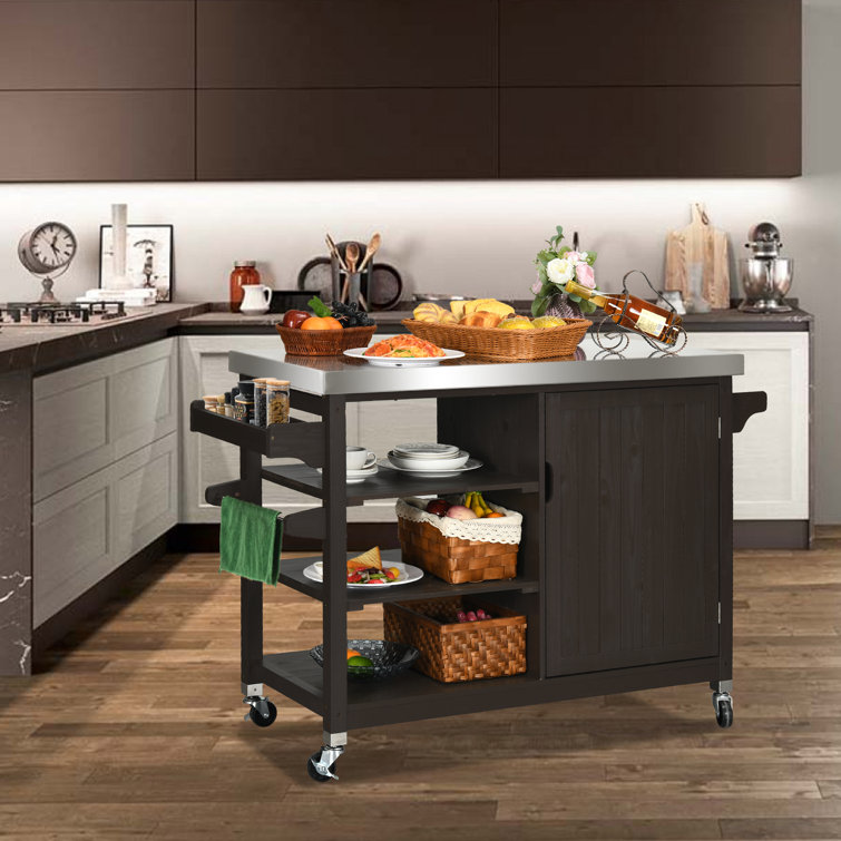 Lark Manor Alexs Solid Wood Bar Cart & Reviews | Wayfair
